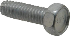Value Collection - 5/16-18 UNC Thread, 1" Length Under Head, Hex Drive Steel Thread Cutting Screw - Hex Head, Grade 2, Point Type F, Zinc-Plated Finish - Apex Tool & Supply