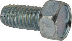 Value Collection - 3/8-16 UNC Thread, 3/4" Length Under Head, Hex Drive Steel Thread Cutting Screw - Hex Head, Grade 2, Point Type F, Zinc-Plated Finish - Apex Tool & Supply