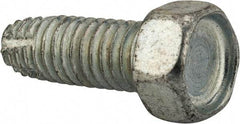 Value Collection - 3/8-16 UNC Thread, 1" Length Under Head, Hex Drive Steel Thread Cutting Screw - Hex Head, Grade 2, Point Type F, Zinc-Plated Finish - Apex Tool & Supply