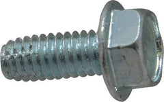 Value Collection - 5/16-18 UNC Thread, 3/4" Length Under Head, Hex Drive Steel Thread Cutting Screw - Hex Washer Head, Grade 2, Point Type F, Zinc-Plated Finish - Apex Tool & Supply