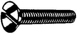 Value Collection - #6-32 UNC Thread, 1/2" OAL, Slotted Drive Steel Thread Cutting Screw - Flat Head, Grade 2, Point Type F, Zinc-Plated Finish - Apex Tool & Supply