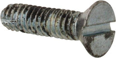 Value Collection - #8-32 UNC Thread, 5/8" OAL, Slotted Drive Steel Thread Cutting Screw - Flat Head, Grade 2, Point Type F, Zinc-Plated Finish - Apex Tool & Supply