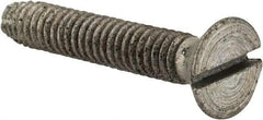 Value Collection - 1/4-20 UNC Thread, 1-1/2" OAL, Slotted Drive Steel Thread Cutting Screw - Flat Head, Grade 2, Point Type F, Zinc-Plated Finish - Apex Tool & Supply
