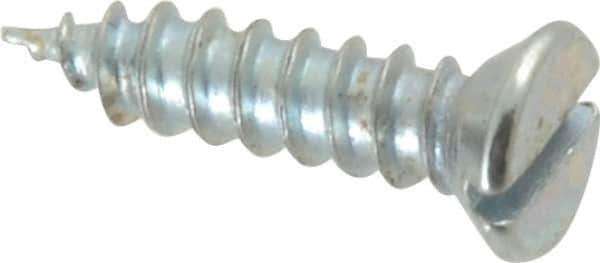 Value Collection - #6-32 UNC Thread, 3/8" OAL, Phillips Drive Steel Thread Cutting Screw - Flat Head, Grade 2, Point Type F, Zinc-Plated Finish - Apex Tool & Supply