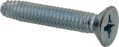 Value Collection - 1/4-20 UNC Thread, 1-1/2" OAL, Phillips Drive Steel Thread Cutting Screw - Flat Head, Grade 2, Point Type F, Zinc-Plated Finish - Apex Tool & Supply