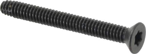 Value Collection - 2-1/4" OAL Flat Head T30 Torx Drive Flooring Screw - 1/4-20 UNC, Point Type F, Grade 2 Steel, Black Phosphate Finish - Apex Tool & Supply