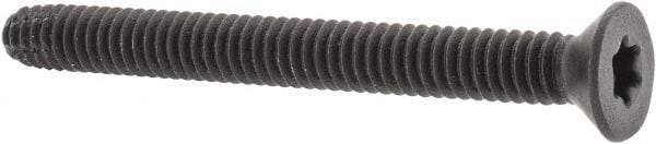 Value Collection - 2-1/2" OAL Flat Head T30 Torx Drive Flooring Screw - 1/4-20 UNC, Point Type F, Grade 2 Steel, Black Phosphate Finish - Apex Tool & Supply