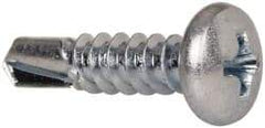Value Collection - #10, Pan Head, Phillips Drive, 3/4" Length Under Head, #2 Point, Self Drilling Screw - Steel, Zinc-Plated Finish - Apex Tool & Supply