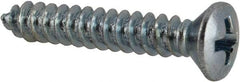 Value Collection - #8 Oval Head Phillips Sheet Metal Screw - Steel, 1" OAL, Grade 2 - Apex Tool & Supply