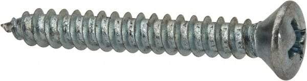 Value Collection - #8 Oval Head Phillips Sheet Metal Screw - Steel, 1-1/4" OAL, AISI 1016, ANSI/ASME B18.6.4, ASME B18.6.3 & SAE J933, Grade 1016-1024 - Apex Tool & Supply