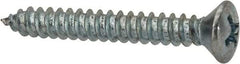 Value Collection - #8 Oval Head Phillips Sheet Metal Screw - Steel, 1-1/4" OAL, AISI 1016, ANSI/ASME B18.6.4, ASME B18.6.3 & SAE J933, Grade 1016-1024 - Apex Tool & Supply