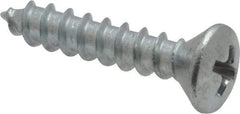 Value Collection - #10 Oval Head Phillips Sheet Metal Screw - Steel, 1" OAL, Grade 2 - Apex Tool & Supply