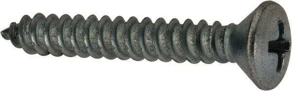 Value Collection - #10 Oval Head Phillips Sheet Metal Screw - Steel, 1-1/4" OAL, AISI 1016, ANSI/ASME B18.6.4, ASME B18.6.3 & SAE J933, Grade 1016-1024 - Apex Tool & Supply
