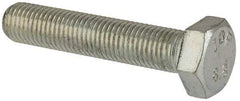 Value Collection - M8x1.00mm Metric Fine, 40mm Length Under Head Hex Head Cap Screw - Fully Threaded, Grade 8.8 Steel, Zinc-Plated Finish, 13mm Hex - Apex Tool & Supply