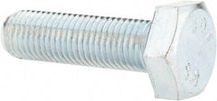 Value Collection - M10x1.25mm Metric Fine, 35mm Length Under Head Hex Head Cap Screw - Fully Threaded, Grade 8.8 Steel, Zinc-Plated Finish, 17mm Hex - Apex Tool & Supply