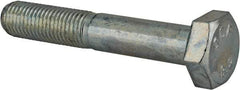 Value Collection - M10x1.25mm Metric Fine, 60mm Length Under Head Hex Head Cap Screw - Partially Threaded, Grade 8.8 Steel, Zinc-Plated Finish, 17mm Hex - Apex Tool & Supply