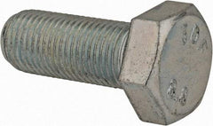 Value Collection - M12x1.25mm Metric Fine, 30mm Length Under Head Hex Head Cap Screw - Fully Threaded, Grade 8.8 Steel, Zinc-Plated Finish, 19mm Hex - Apex Tool & Supply