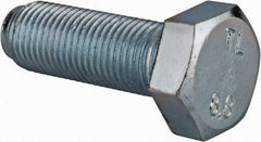 Value Collection - M12x1.25mm Metric Fine, 35mm Length Under Head Hex Head Cap Screw - Fully Threaded, Grade 8.8 Steel, Zinc-Plated Finish, 19mm Hex - Apex Tool & Supply
