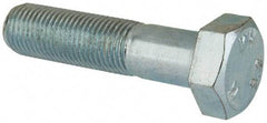 Value Collection - M12x1.25mm Metric Fine, 50mm Length Under Head Hex Head Cap Screw - Partially Threaded, Grade 8.8 Steel, Zinc-Plated Finish, 19mm Hex - Apex Tool & Supply