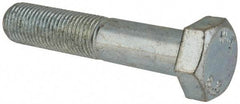 Value Collection - M12x1.25mm Metric Fine, 60mm Length Under Head Hex Head Cap Screw - Partially Threaded, Grade 8.8 Steel, Zinc-Plated Finish, 19mm Hex - Apex Tool & Supply