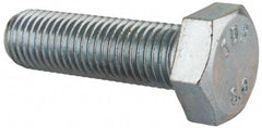 Value Collection - M12x1.50mm Metric Fine, 40mm Length Under Head Hex Head Cap Screw - Fully Threaded, Grade 8.8 Steel, Zinc-Plated Finish, 19mm Hex - Apex Tool & Supply