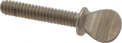 Value Collection - #10-24 Oval Shoulder Grade 18-8 Stainless Steel Thumb Screw - 1" OAL, 0.48" Head Height - Apex Tool & Supply