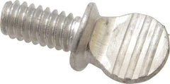 Value Collection - 1/4-20 Oval Shoulder Grade 18-8 Stainless Steel Thumb Screw - 1/2" OAL, 0.64" Head Height - Apex Tool & Supply