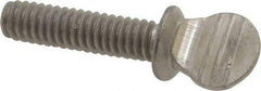 Value Collection - 1/4-20 Oval Shoulder Grade 18-8 Stainless Steel Thumb Screw - 1" OAL, 0.64" Head Height - Apex Tool & Supply