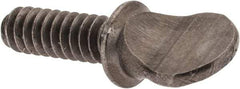 Value Collection - #6-32 Oval Shoulder Grade 2 Steel Thumb Screw - 3/8" OAL, 0.3" Head Height, Uncoated - Apex Tool & Supply