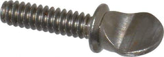 Value Collection - #6-32 Oval Shoulder Grade 2 Steel Thumb Screw - 1/2" OAL, 0.3" Head Height, Uncoated - Apex Tool & Supply