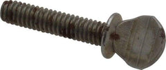 Value Collection - #8-32 Oval Shoulder Grade 2 Steel Thumb Screw - 3/4" OAL, 0.39" Head Height, Uncoated - Apex Tool & Supply