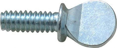 Value Collection - #10-24 Oval Shoulder Grade 2 Steel Thumb Screw - 1/2" OAL, Zinc-Plated Finish - Apex Tool & Supply