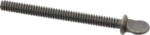 Value Collection - #10-24 Oval Shoulder Grade 2 Steel Thumb Screw - 2" OAL, 0.49" Head Height, Uncoated - Apex Tool & Supply