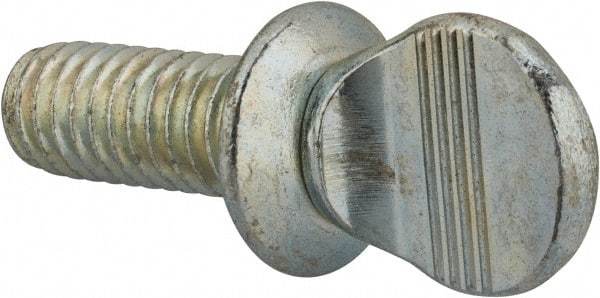 Value Collection - 5/16-18 Oval Shoulder Grade 2 Steel Thumb Screw - 3/4" OAL, Zinc-Plated Finish - Apex Tool & Supply