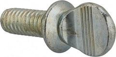 Value Collection - 5/16-18 Oval Shoulder Grade 2 Steel Thumb Screw - 3/4" OAL, Zinc-Plated Finish - Apex Tool & Supply