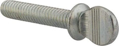 Value Collection - 5/16-18 Oval Shoulder Grade 2 Steel Thumb Screw - 1-1/2" OAL, Zinc-Plated Finish - Apex Tool & Supply