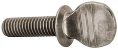 Value Collection - 3/8-16 Oval Shoulder Grade 2 Steel Thumb Screw - 1-1/4" OAL, 0.88" Head Height, Uncoated - Apex Tool & Supply