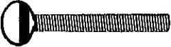 Value Collection - M6x1.00 Oval Shoulderless Grade 2 Steel Thumb Screw - 25mm OAL, 6mm Head Diam x 16.5mm Head Height, Zinc-Plated Finish - Apex Tool & Supply