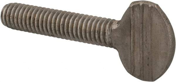 Value Collection - 5/16-18 Oval Shoulderless Grade 18-8 Stainless Steel Thumb Screw - 1-1/2" OAL, 0.78" Head Height - Apex Tool & Supply