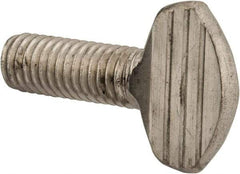 Value Collection - 3/8-16 Oval Shoulderless Grade 18-8 Stainless Steel Thumb Screw - 1" OAL, 0.95" Head Height - Apex Tool & Supply