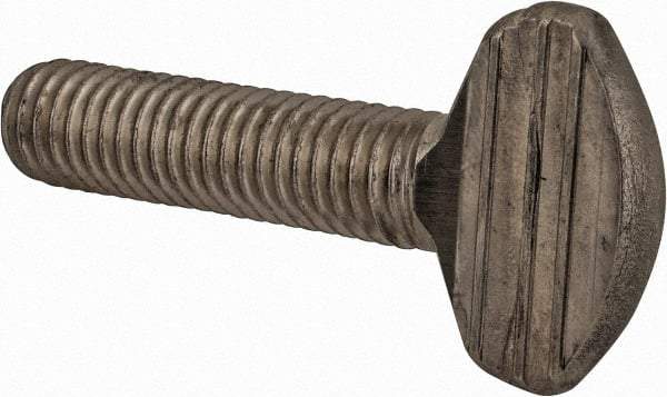 Value Collection - 3/8-16 Oval Shoulderless Grade 18-8 Stainless Steel Thumb Screw - 1-1/2" OAL, 0.95" Head Height - Apex Tool & Supply