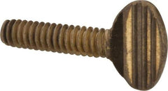 Value Collection - #10-24 Oval Shoulderless Brass Thumb Screw - 3/4" OAL, 0.48" Head Height - Apex Tool & Supply