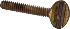 Value Collection - #10-24 Oval Shoulderless Brass Thumb Screw - 1" OAL, 0.48" Head Height - Apex Tool & Supply