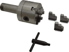 Made in USA - 3 Jaws, 3" Diam, Self Centering Manual Lathe Chuck - 5C Mount Spindle, 5/8" Through Hole Diam, Forged Steel - Apex Tool & Supply