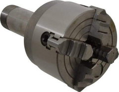 Value Collection - 4 Jaws, 3" Diam, Independent Manual Lathe Chuck - 5C Mount Spindle, Reversible, 3,000 Max RPM, 57/64" Through Hole Diam, Cast Iron - Apex Tool & Supply