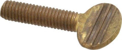 Value Collection - #10-32 Oval Shoulderless Brass Thumb Screw - 3/4" OAL, 0.48" Head Height - Apex Tool & Supply