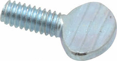 Value Collection - #8-32 Oval Shoulderless Grade 2 Steel Thumb Screw - 3/8" OAL, Zinc-Plated Finish - Apex Tool & Supply