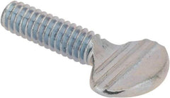 Value Collection - #8-32 Oval Shoulderless Grade 2 Steel Thumb Screw - 1/2" OAL, Zinc-Plated Finish - Apex Tool & Supply