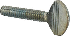 Value Collection - #8-32 Oval Shoulderless Grade 2 Steel Thumb Screw - 3/4" OAL, Zinc-Plated Finish - Apex Tool & Supply