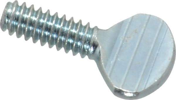 Value Collection - #10-24 Oval Shoulderless Grade 2 Steel Thumb Screw - 1/2" OAL, Zinc-Plated Finish - Apex Tool & Supply